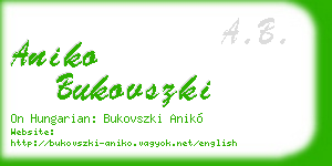 aniko bukovszki business card